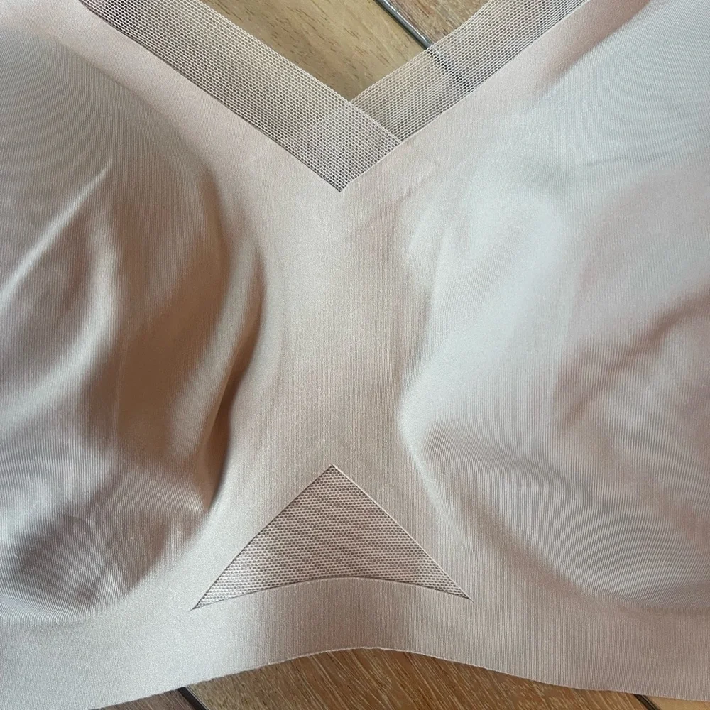Honeylove Crossover Seamless Everyday Wireless Bra– XL – Nude